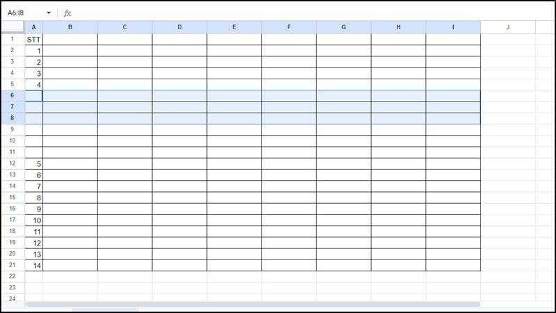 4 cách chèn nhiều dòng trong Google Sheets đơn giản, hiệu quả