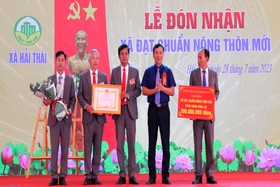 Hai Thai receives the title of commune meeting new rural standards