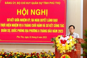 Sơ kết giữa nhiệm kỳ công tác quân sự, quốc phòng địa phương