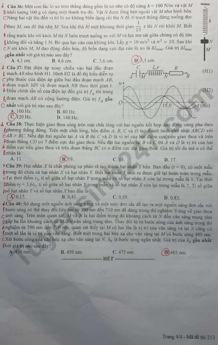 Examen de graduación de secundaria 2023 código de examen de física 213 imagen 4