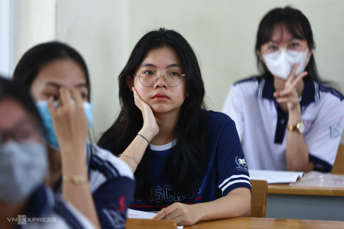 Candidats passant l'examen de fin d'études secondaires 2023 à Ho Chi Minh-Ville. Photo : Tran Quynh