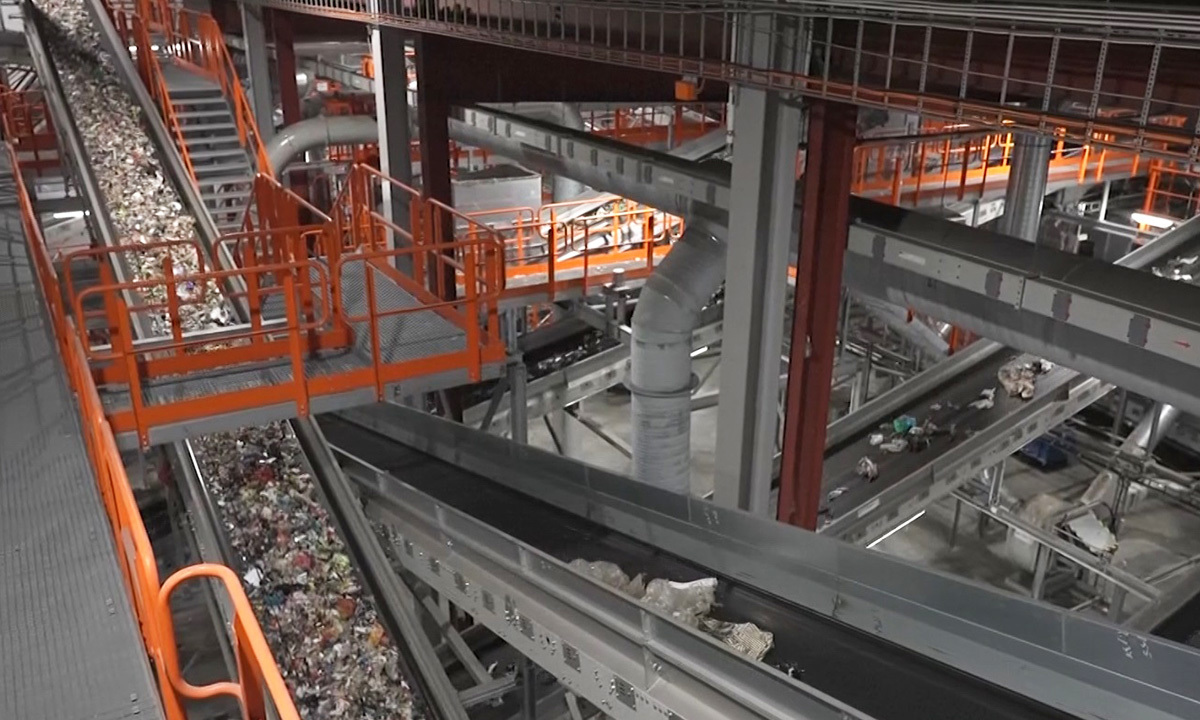 The world's largest plastic waste sorting plant