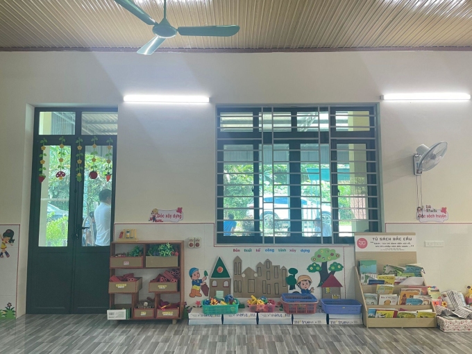 Salles de classe de l'école Tan Hoi après rénovation et nouvelle construction. Photo : Fondation Toyota Vietnam