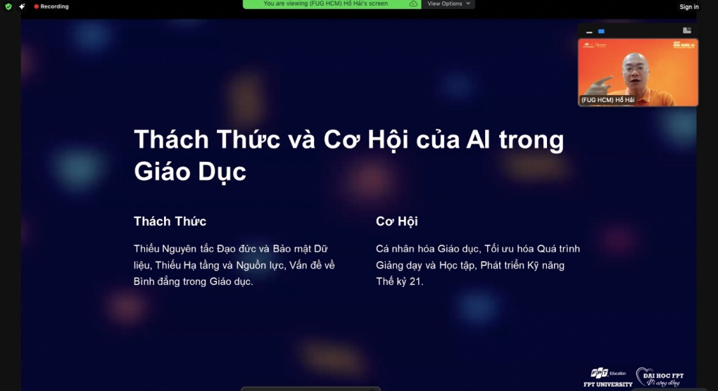 Đại học FPT triển khai chương trình ứng dụng AI trong giảng dạy THPT