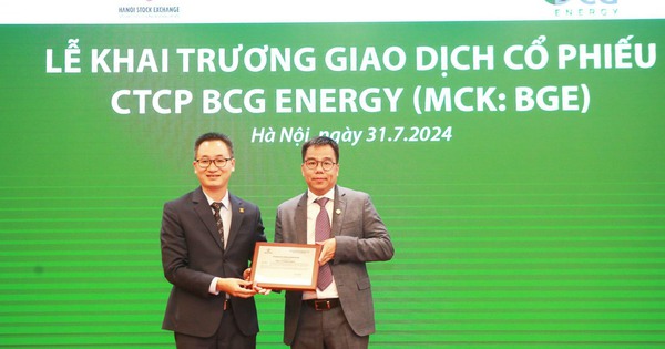 Cổ phiếu BGE của BCG Energy chính thức lên sàn UPCoM