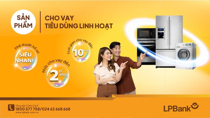 LPBank ra mắt sản phẩm cho vay tiêu dùng linh hoạt với mức lãi suất cho vay hấp dẫn dành cho khách hàng cá nhân.