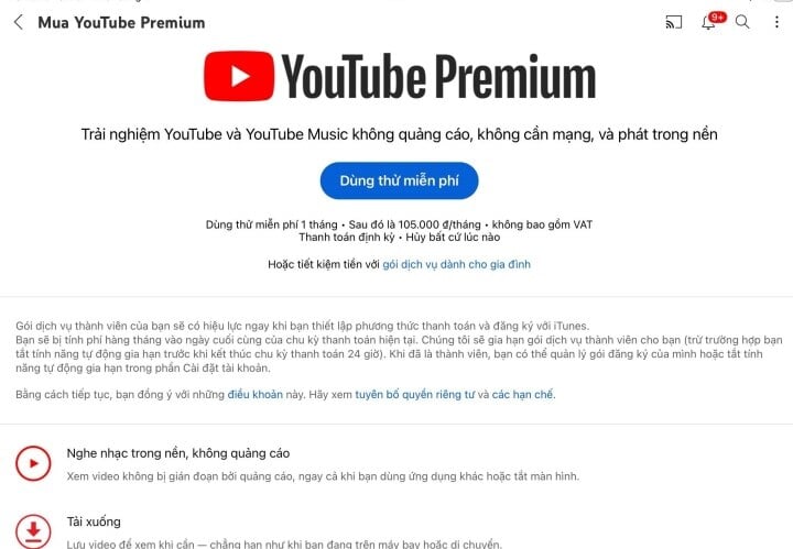 How to sign up for YouTube Premium in Vietnam - 3