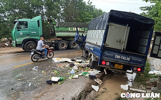 Escena de accidente de tráfico.