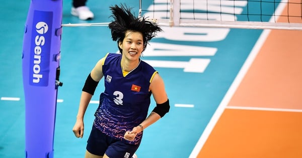 La jugadora de voleibol de piernas largas Tran Thi Thanh Thuy se coronó inesperadamente en la Copa de la Victoria 2023