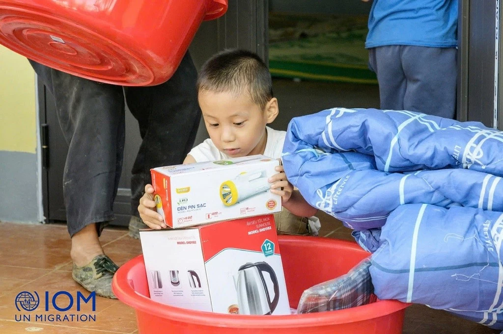 Nhật Bản hỗ trợ khẩn cấp 2 triệu USD cho IOM và UNICEF tại Việt Nam để khắc phục hậu quả bão Yagi