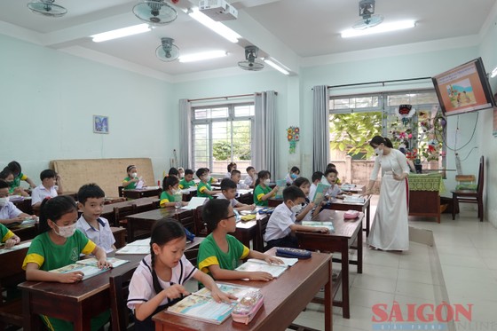 La classe 3/2 de l'école primaire Duy Tan compte 9 élèves atteints de conjonctivite. Photo : XUAN QUYNH