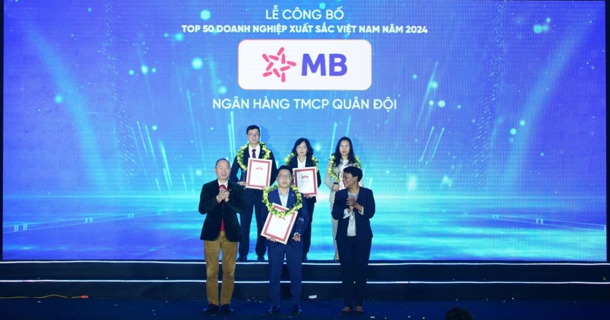 MB in the group of 13 best enterprises in Vietnam in 2024 of VNR500