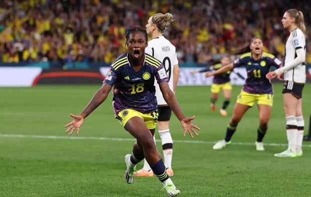 Caicedo Alegria a ouvert le score pour la Colombie. (Source : Getty Images)