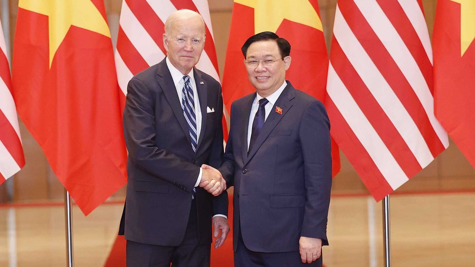 Chủ tịch Quốc hội Vương Đình Huệ hội kiến Tổng thống Hoa Kỳ Joe Biden