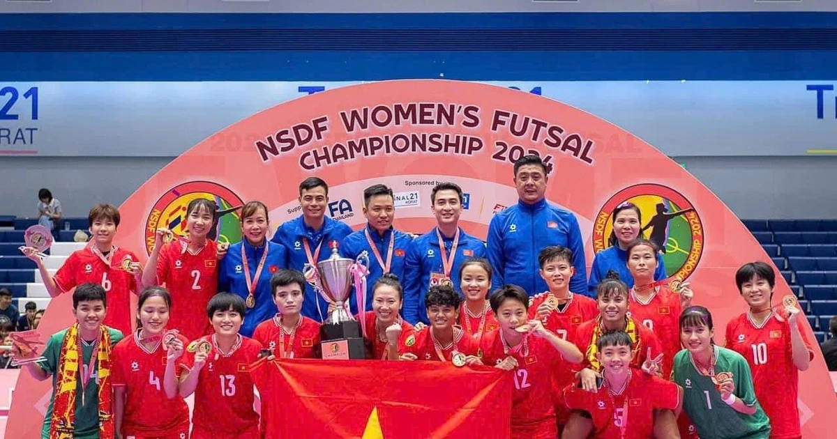 Đội futsal nữ Việt Nam vô địch NSDF Women's Futsal Championship 2024