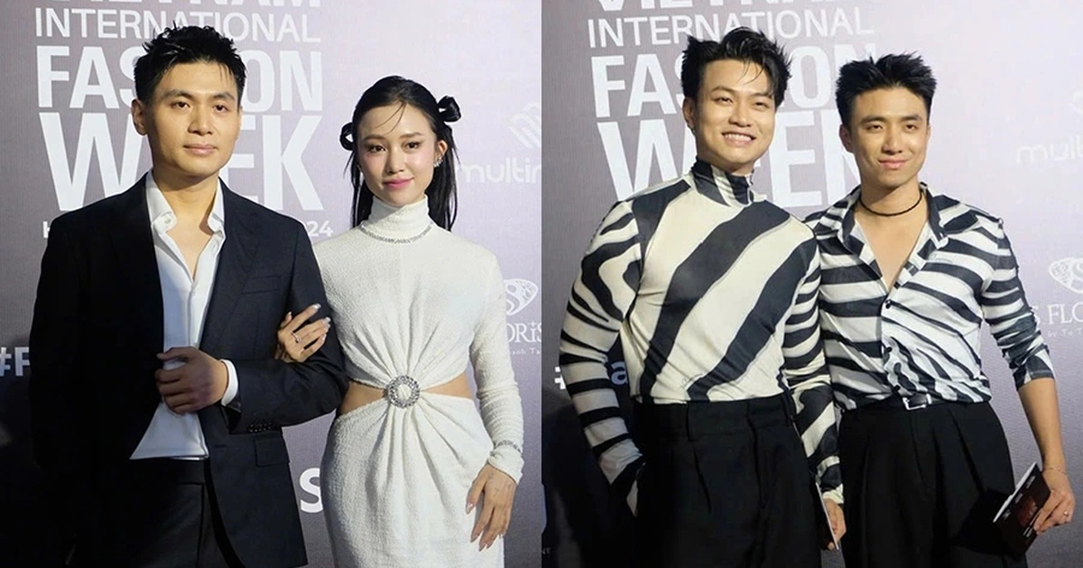 The audience screamed when they saw Pam's family and Ninh Duong couple on the red carpet.