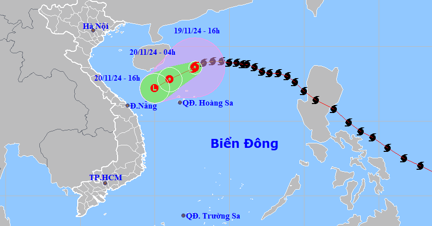 Bão số 9 suy yếu thành áp thấp nhiệt đới, khả năng tan luôn trên biển