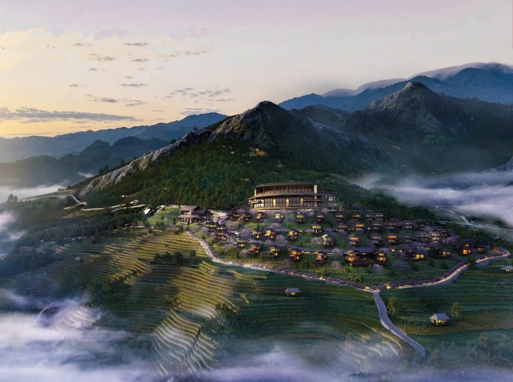Perspektive des omanischen Mu Cang Chai Resort-Projekts
