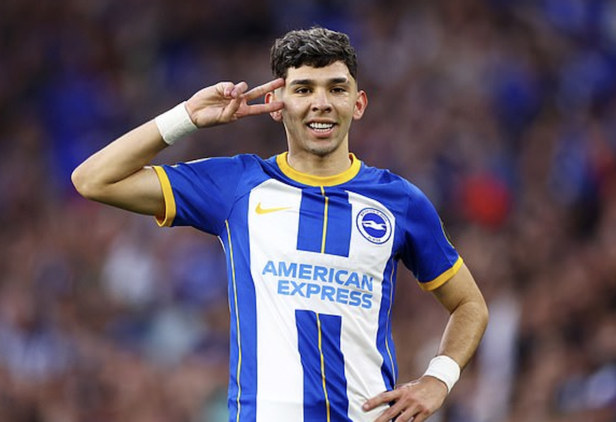   Julio Enciso, Urheber des Ausgleichstreffers für Brighton im Spiel gegen Man City. Foto: Dailymail