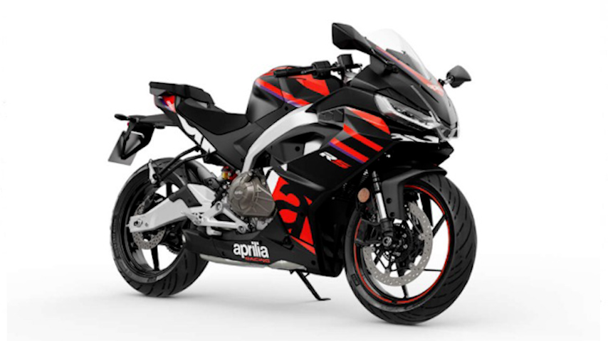 2024年型アプリリアRS457スポーツバイクのプロトタイプ写真1