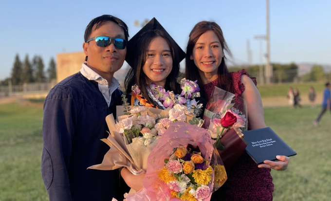 Parents attended Kaylee's high school graduation in June. Photo: Character provided