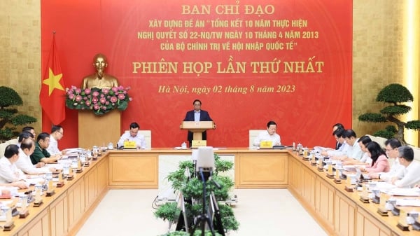 Thủ tướng Phạm Minh Chính chủ trì họp Ban chỉ đạo tổng kết Nghị quyết số 22 về hội nhập quốc tế