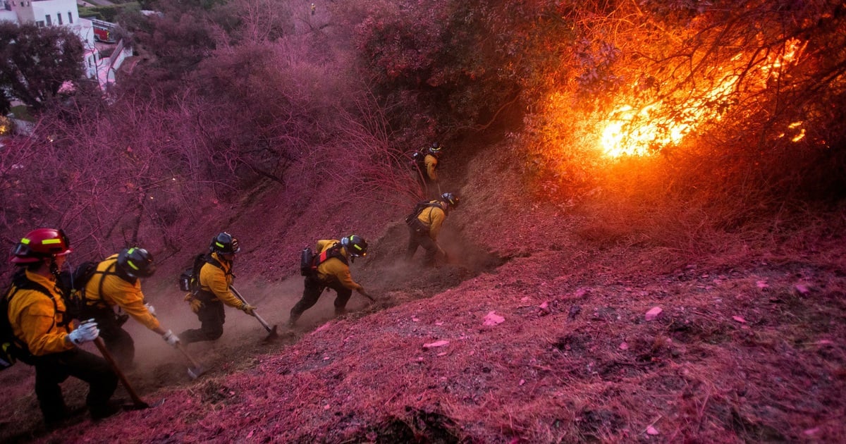 カリフォルニアの山火事を利用して消防士になりすまし、