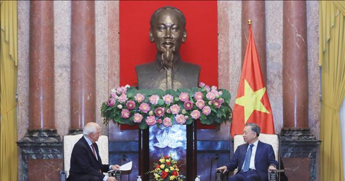 Chủ tịch nước Tô Lâm tiếp Phó Chủ tịch Ủy ban Châu Âu Josep Borrell Fontelles