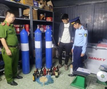 Authorities inspected and seized NO2 gas cylinders and balloons used to produce laughing gas.