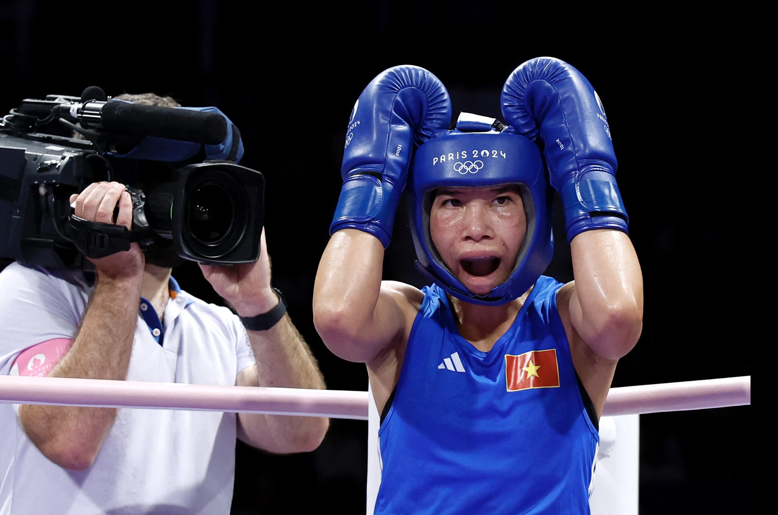 Olympic 2024: Võ sỹ boxing Hà Thị Linh thắng áp đảo ở vòng 1