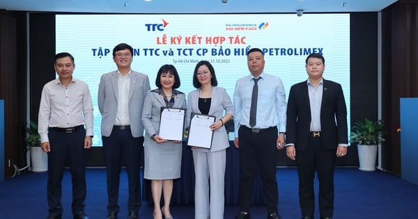 Cérémonie de signature d'un accord de coopération entre le Groupe TTC et la Société d'assurance Petrolimex