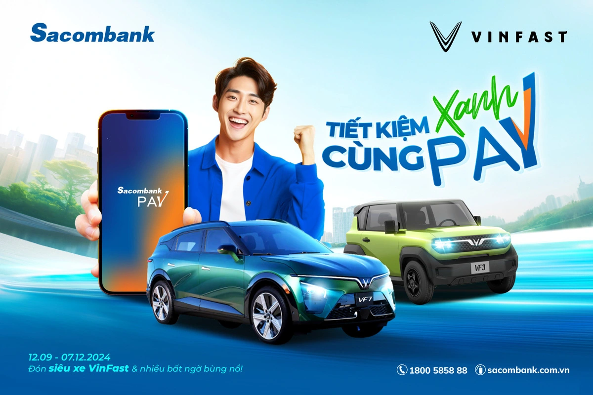 Sacombank Payで高級Vinfast車を購入するためのグリーン貯蓄