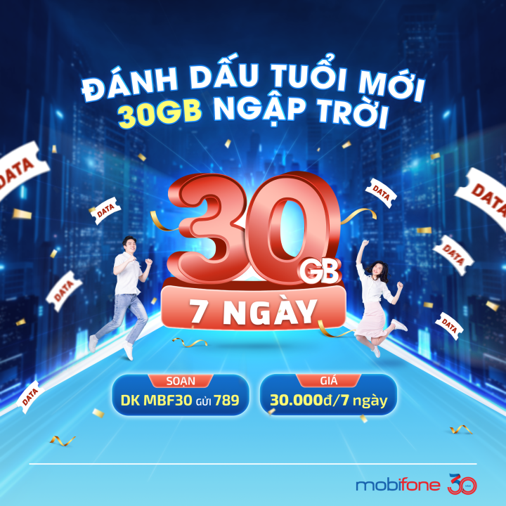 MobiFone offers 30Gb to thank customers for celebrating its 30th birthday - 1