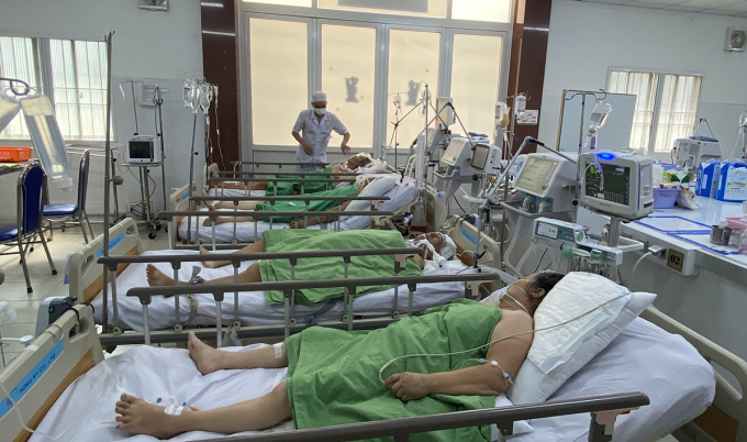 Pacientes tratados en el Departamento de Accidentes Cerebrovasculares, Hospital General Central de Can Tho. Foto: Cuu Long