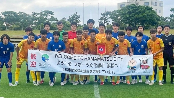 U17 Việt Nam hòa đội Đại học Tokoha, Nhật Bản