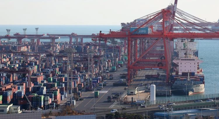 Port de Busan Sinseondae, Corée du Sud. Photo de : YONHAP