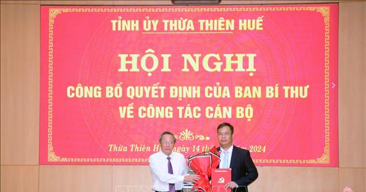 Ông Phạm Đức Tiến giữ chức Phó Bí thư Tỉnh ủy Thừa Thiên