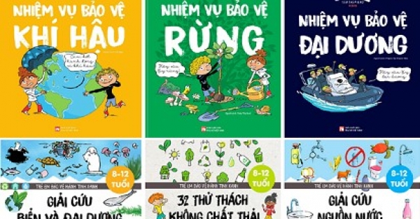 Sự kiện giới thiệu sách và làm đồ tái chế, nhằm nâng cao hiểu biết về bảo vệ môi trường