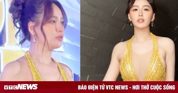 La señorita Mai Phuong Thuy reveló su figura regordeta en el evento, completamente diferente a la foto que publicó ella misma.