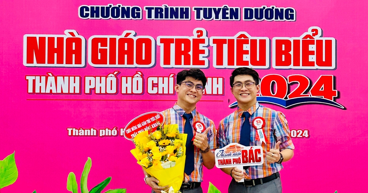 Hai anh em song sinh được tuyên dương Nhà giáo trẻ tiêu biểu TP.HCM cùng một ngày