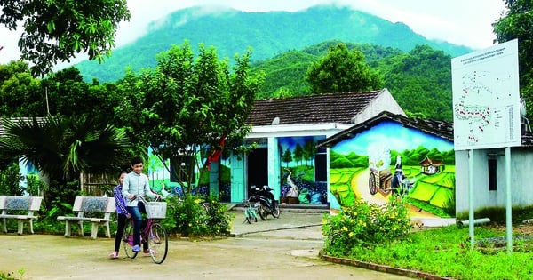 Unique peaceful mural village located near the Chinese border