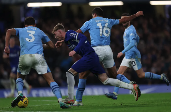 Cole Palmer a marqué contre son ancienne équipe pour permettre à Chelsea de prendre un point. Photo : AFP