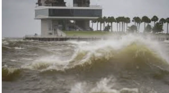 Bão Helene đổ bộ vào khu vực Big Bend thuộc bờ biển phía Tây Bắc bang Florida ngày 26-9. Ảnh: GETTY IMAGES