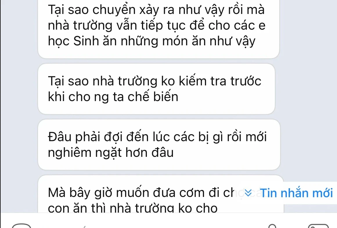 Phụ huynh nghi ngờ cơm bán trú có giòi trong đùi gà - Ảnh 2.