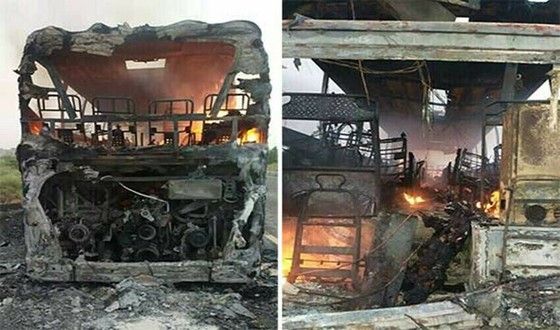 Unfallort in Pakistan. Quelle: SAMAA/VNA
