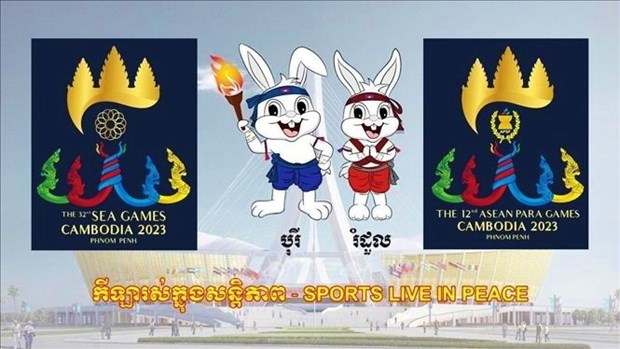 Logos und Maskottchen der SEA Games 32 und ASEAN Para Games 12. (Quelle: VNA)