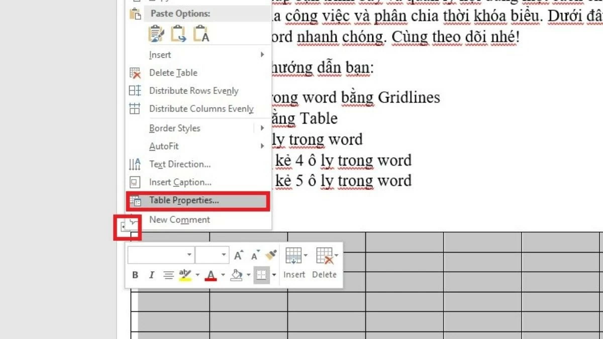 5 cách kẻ ô ly trong Word vô cùng đơn giản và dễ thực hiện nhất