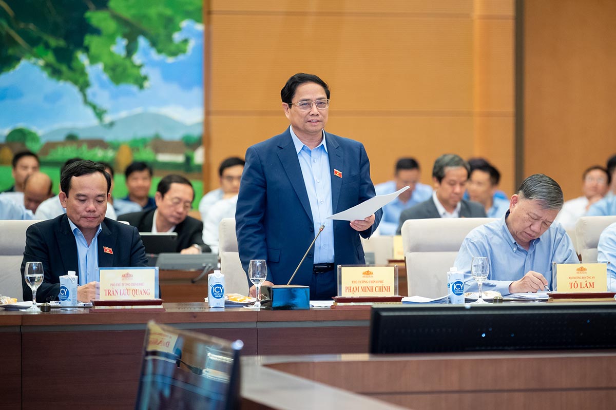 Thủ tướng Chính phủ Phạm Minh Chính phát biểu. Ảnh: Phạm Thắng