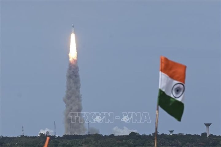 Die Vikram-Landeeinheit der Raumsonde Chandrayaan-3 landete am 23. August 2023 erfolgreich am Südpol des Mondes. (Foto: AFP/VNA)