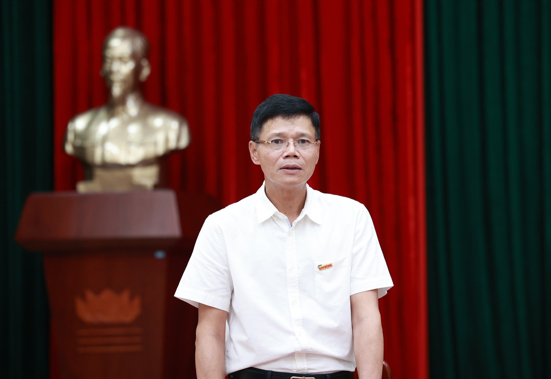 Mr. Nguyen Ngoc Hien - Member of the Presidium of the Vietnam General Confederation of Labor, Party Secretary, Editor-in-Chief of Lao Dong Newspaper. Photo: Hai Nguyen